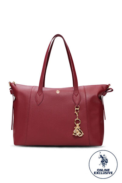 U.S. Polo Assn. Geantă de umăr pentru femei, roșu claret US25599 – Design ele...