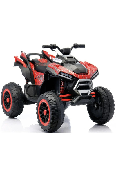 Leno Kids Electric ATV Spider-Man Design 24V, 4WD Plastic Tires With LED Ligh...