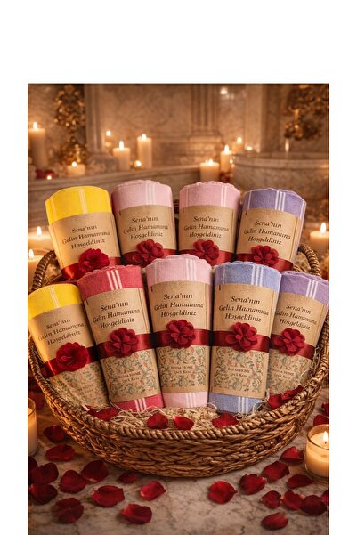 Bursa Home 10’lu Gelin Hamamı Hediyelik Set – Kese & Karışık Renk Peştemal | ...