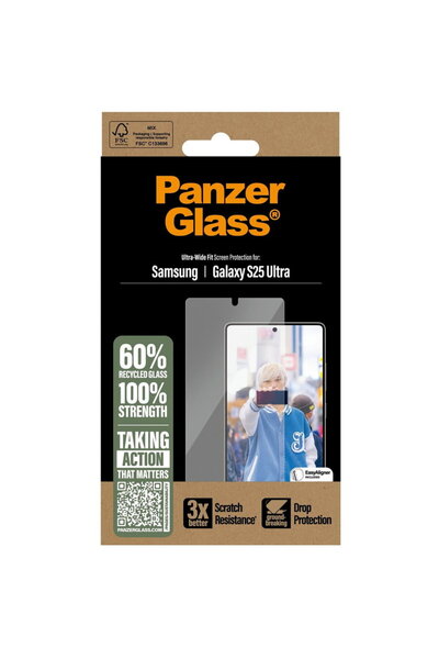 Panzer Glass PanzerGlass Ultra-Wide Fit Tempered Glass for Samsung Galaxy S25...