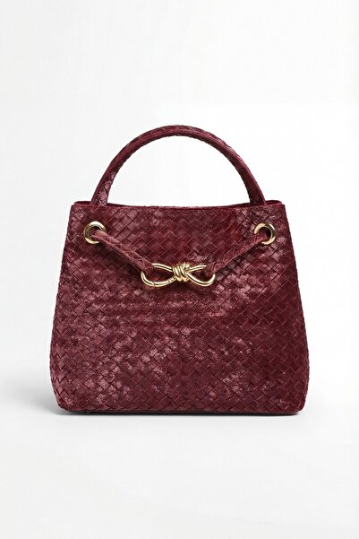 BAHELS Women's Venty Cherry Color Gold Buckle Hand and Shoulder Bag