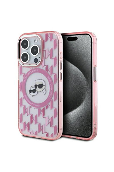 Karl Lagerfeld iPhone 15 Pro Max Case - IML MagSafe (KLHMP15XHMCKMHP) - Pink ...