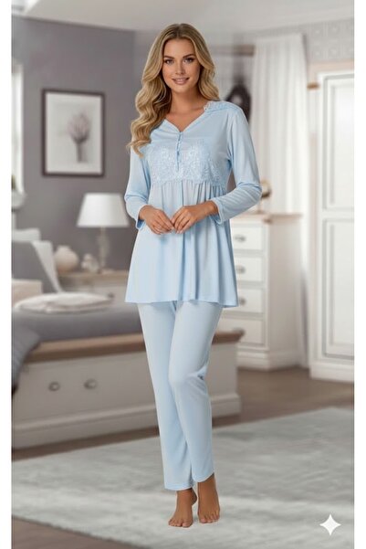 Pelin Women's Lace Maternity Maternity Pajama Set