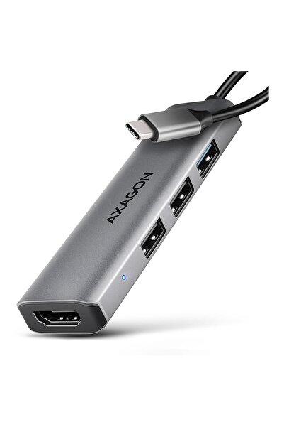Axagon USB-C Hub 4in1 Silver