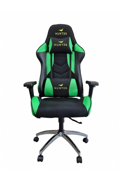 Huntes Metal Ayak Oyuncu Koltuğu Yeşil-Siyah Yayıncı Sandalyesi