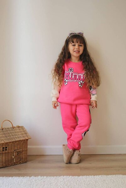 Asortik Kids Set de iarnă pentru fete, cu 3 fire, imprimat, cu bluză și panta...