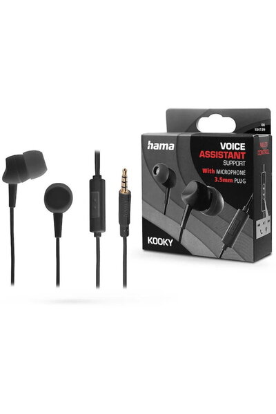 Hama Kooky In-Ear Cable Kink Protection Black