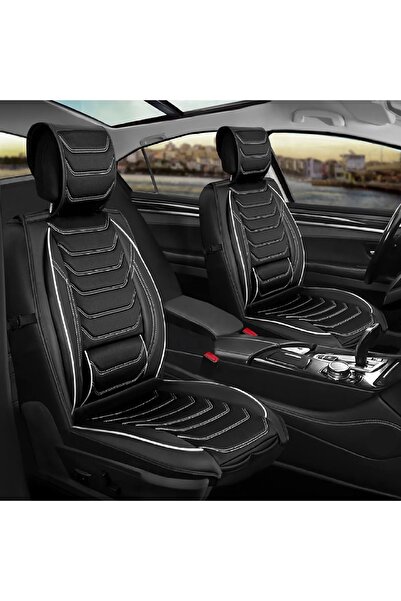 MKEXPRESS غطاء مقعد سيارة فيات برافو متوافق مع الجلد نصف الأصلي، مجموعة كاملة...