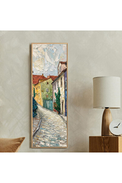 Tuba Decor Tek Parça Gerçek Ahşap dikey Panorama Çerçeveli Tablo