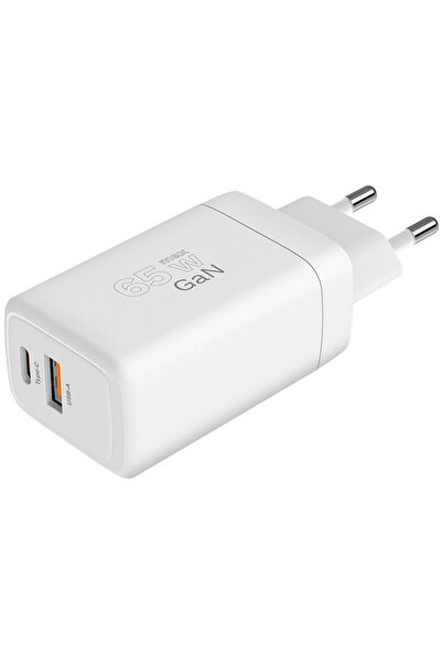 Kruger&Matz KM0857 PD QC GAN USB,USB Type-C 65W Alb