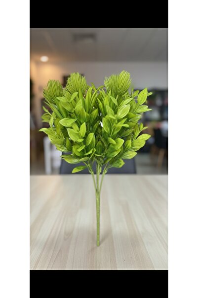 yapay çiçek evi 1 adet 35 cm yeşil deve dikeni aranjman aradal saksı vazo bit...