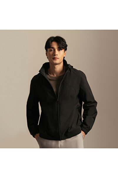 Giordano Men’s Lightweight Water‑Repellent Full‑Zip Windbreaker Jacket