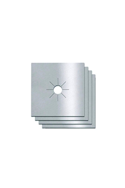 e-SWC Set of 4 e-SWC® Teflon protective foils for gas stoves, 27 x 27 cm, gray