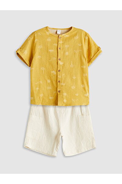 LC Waikiki ESVAB • Μοντέρνο & Εκλεκτό Σετ Ρόμπας και Πουκάμισου για Αγόρια με...