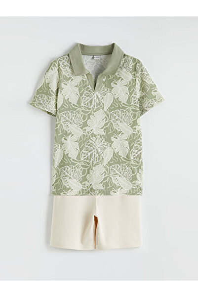 LC Waikiki Rmz Gi̇yi̇m Farkiyla Devrik Roba Collar Embroidered Boys' T-Shirt ...