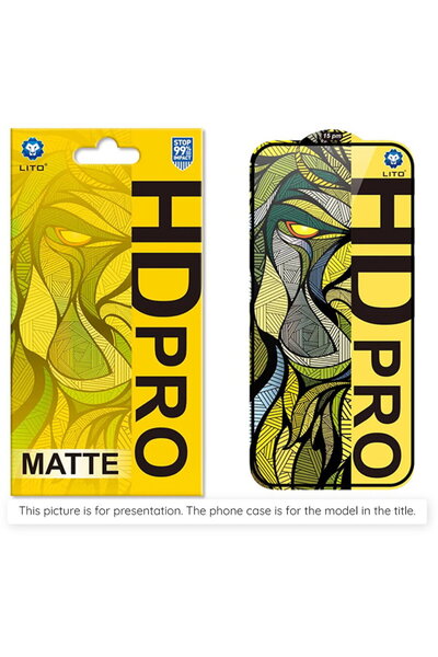 Lito Screen Protector for iPhone 16 - HD Pro Matte - Black