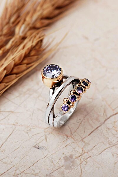 Sümer Telkari 5 Farklı Doğal Taş Seçenekli Elişi 925 Ayar Gümüş Yüzük 6004