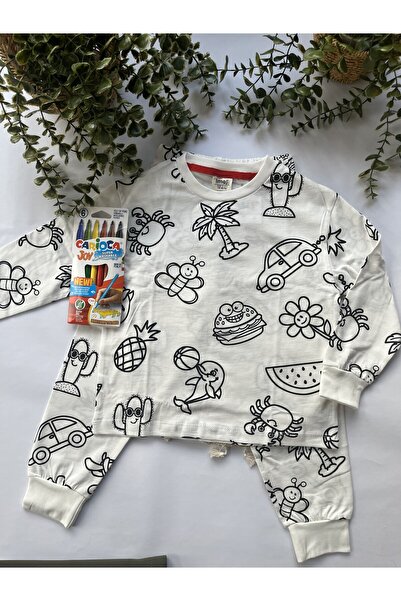 imajbebe Lovmi Baby BOYAMALI PİJAMA TAKIMI