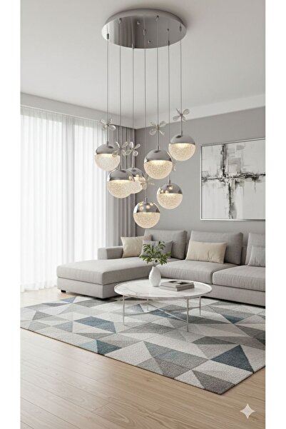 IŞILTI DALİ 7'Lİ SARKIT LEDLİ AVİZE