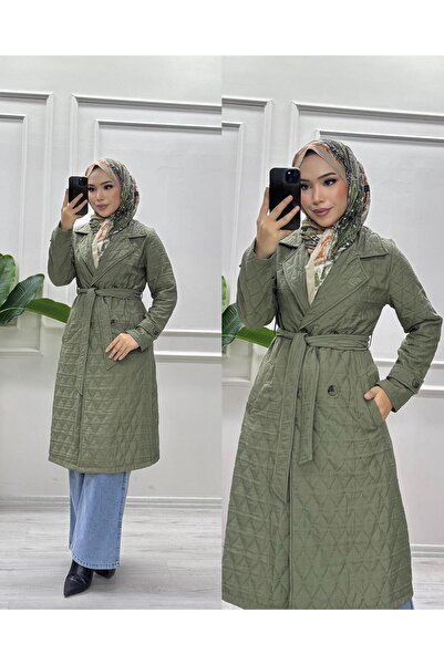 moda acar معطف نصف رقيق مزين بأزرار مبطنة