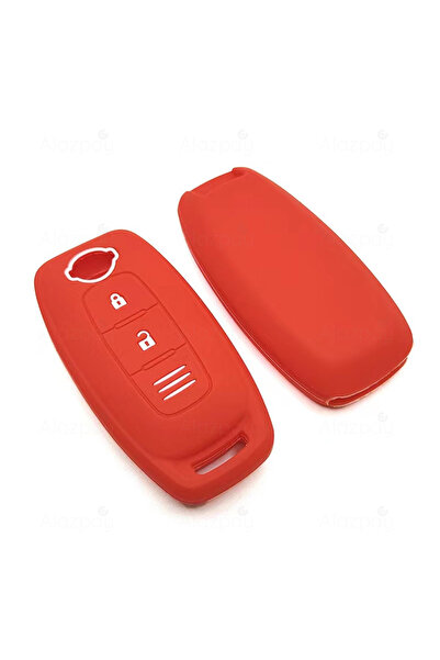 Alazpay Nissan Trail Juke Qashqai Silicone Key Case Cover (Red White New Case)