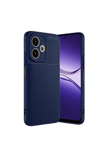 eco port Oppo A5 Pro 4g Compatible Case Auto Focus Carbon Cover - Navy Blue