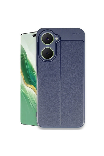 eco port Vivo Y18 Compatible Case Auto Focus Cover - Navy Blue