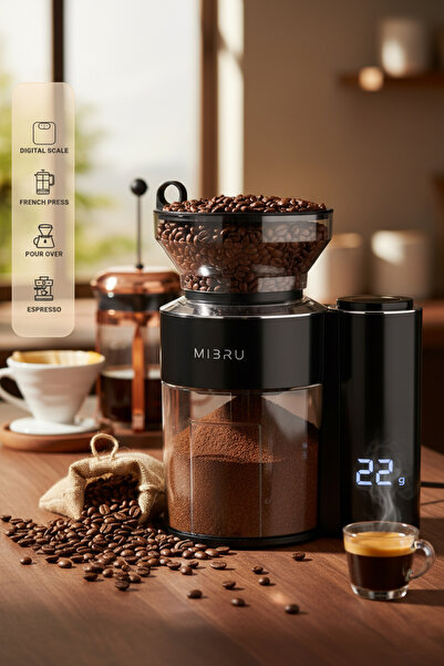 MIBRU COFFEE GRINDER WITH SCALE MSG005