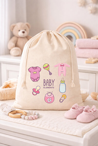 aprendi dünyanı ve kendini koru,ham bez kullan KIZ - Baby Elements Baskılı Be...