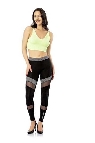 DoDe Flora Women's Sports Leggings with Front Model Detail ml 4071