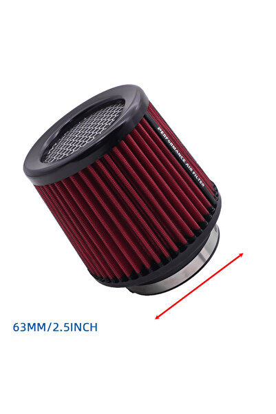 Choice1 63mm-Red 63/76/80MM Cone Air Intake Filter Universal Washable for Car...