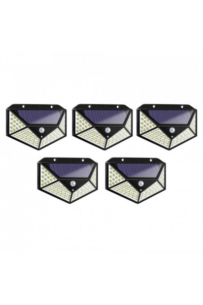 Light Set of 5 Solar Lamps 100 LEDs