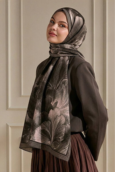 SilkTouch Vizon Soft Bloom Desenli Müslin Şal