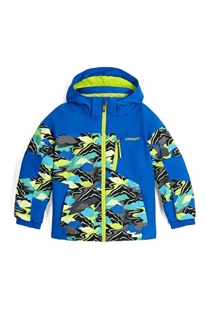 Spyder Leader Cobalt Mountain Clouds Boys Ski Jacket
