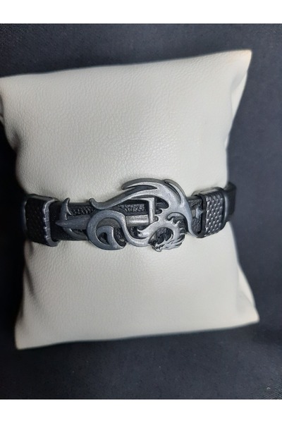 MRYart Dragon Quality Magnet Artificial Leather Bracelet Unisex
