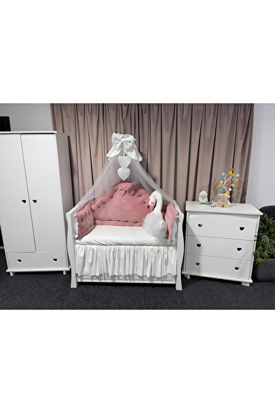 PeppiBambini Lenjerie de patut personalizata 11 piese REGAL Pink -