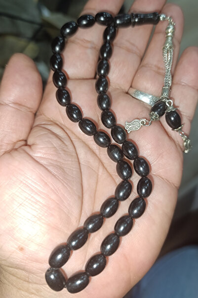 TAŞÇIZADE Capsule Cut 7*10 mm Oltu Stone Natural Stone Prayer Beads