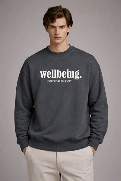 COMBİNE MİCHAİL Ανδρικό φούτερ με στάμπα κειμένου, χαλαρή εφαρμογή, σε χρώμα ...