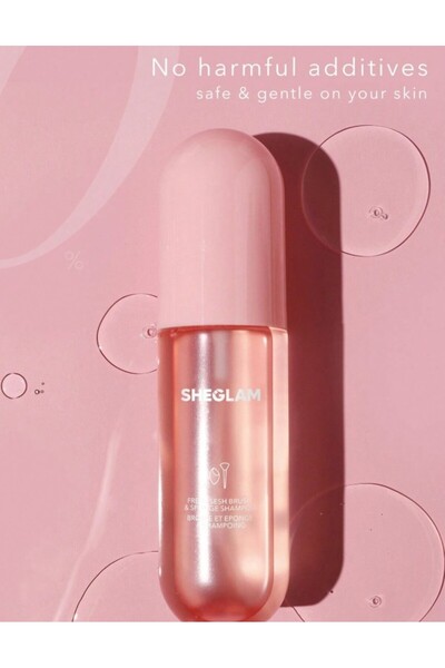 SHEGLAM Fresh Sesh Makyaj Fırçası ve Sünger Temizleme Şampuanı - Pembe (Hassa...