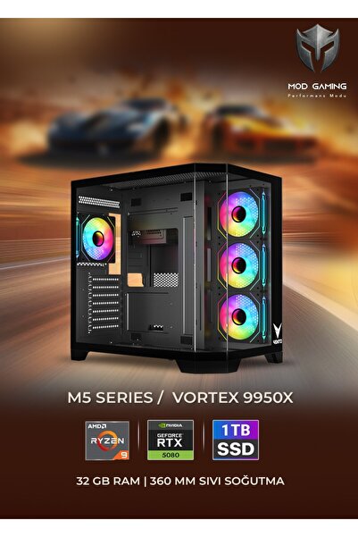 OEM MOD GAMING VORTEX AMD Ryzen 9 9950X | RTX5080 | 32GB RAM | 1 TB GEN5 SSD ...
