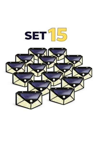 Light Set de 15 lămpi solare cu senzor de mișcare 100 LED-uri
