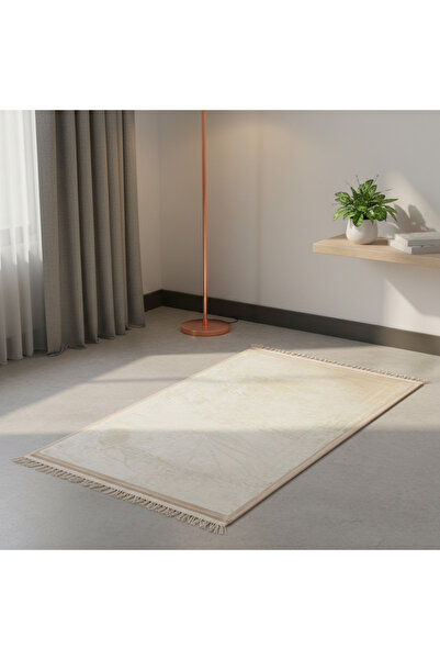 Goat-x Prayer rug with a soft geometric pattern – ivory color