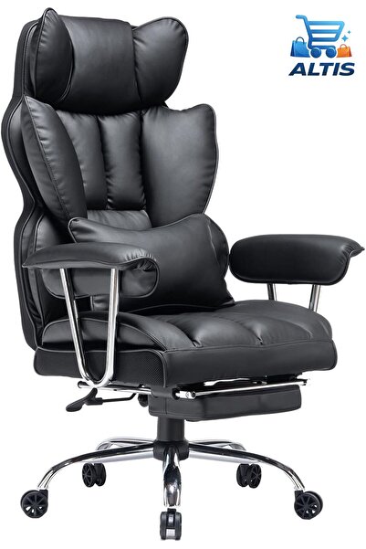 ALTIS Big & Tall Executive Office Chair 400 lbs | PU Leather with Lumbar Supp...