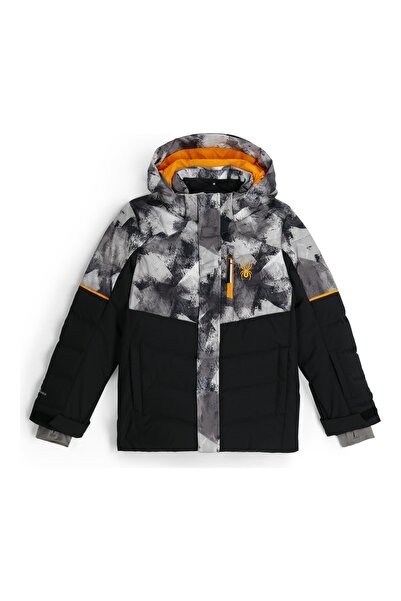 Spyder Impulse Synthetic Down Black Block Camo Boys Ski Jacket