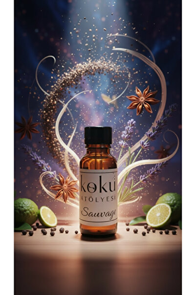 KokuAtölyesi Sauvage Erkek Parfüm Esansı 20 ML + 1 ML DPG – Aromatik Odunsu