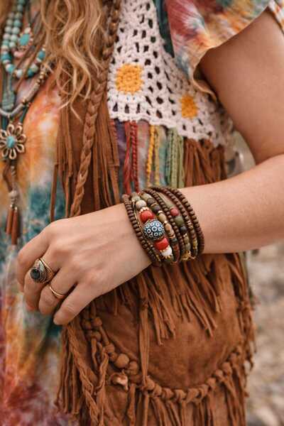 cleopatra takı aksesuar Mirage Aura Bohemian Multi-Layered Women's Bracelet