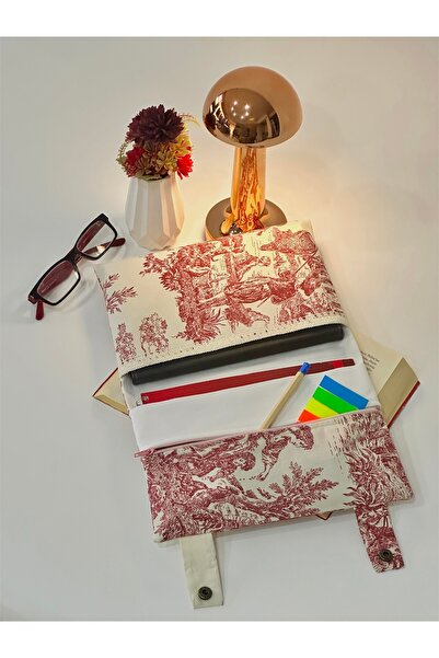 harmony dirndl Zippered Multi-Compartment Book Bag │ Patterned Book Notebook ...