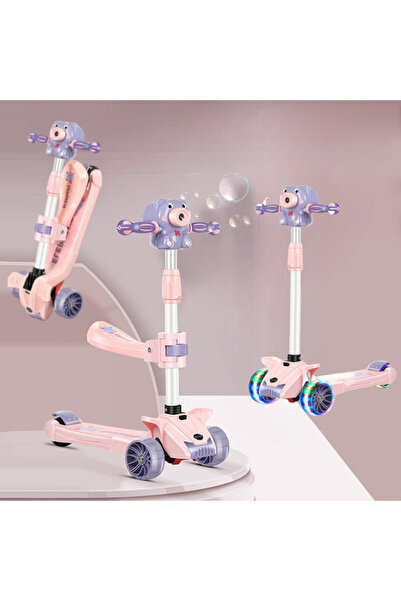 OEM Trotinetă multifuncțională pentru copii, pliabilă, cu muzică, baloane de ...