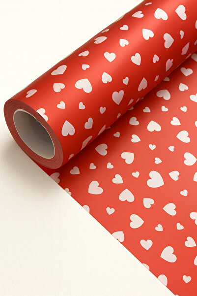 TULİ Heart-Shaped Gift Packaging Gelatin Set of 5 – 50X70 cm (Red)