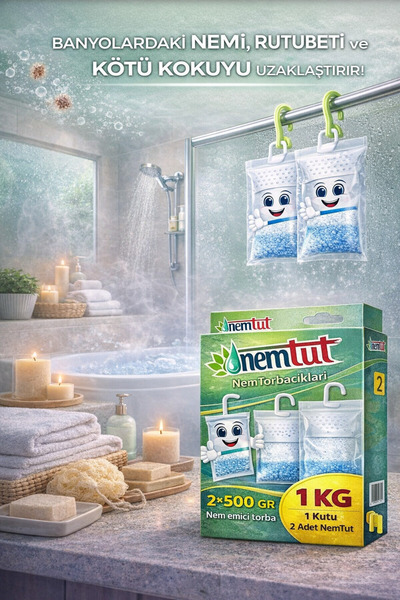 nemtut Banyolara Ve Tuvaletlere Özel Nem Rutubet Giderici Korozyon Koku Önley...
